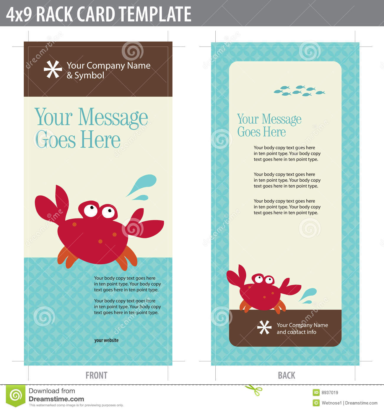 rack card template free download